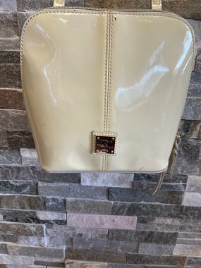 Dooney & Bourke Cream Leather Crossbody Bag